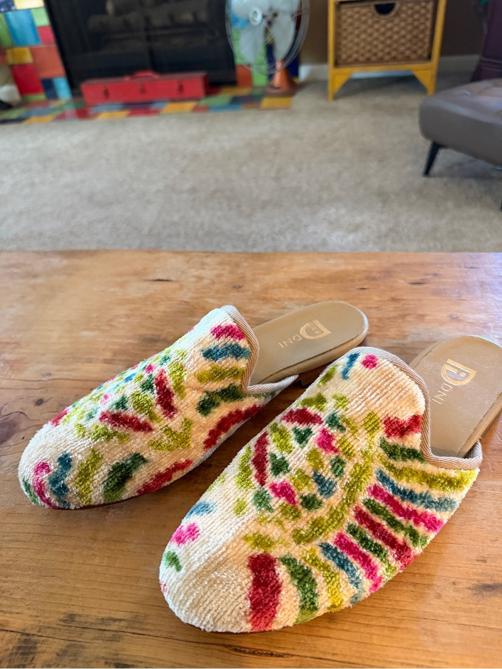 Women’s Tie Dye Chenille Slip-On Mules - Multi - Picture 2 of 4